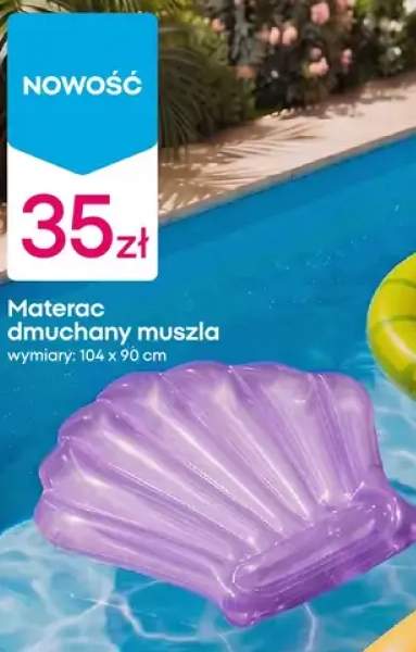 Materac dmuchany muszla 104x90 cm