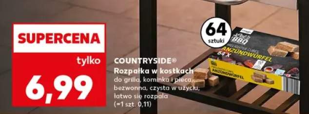 Rozpałka w kostkach do grilla, kominka i pieca COUNTRYSIDE