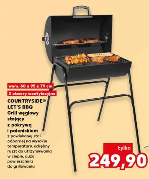 Grill węglowy stojący COUNTRYSIDE LET'S BBQ
