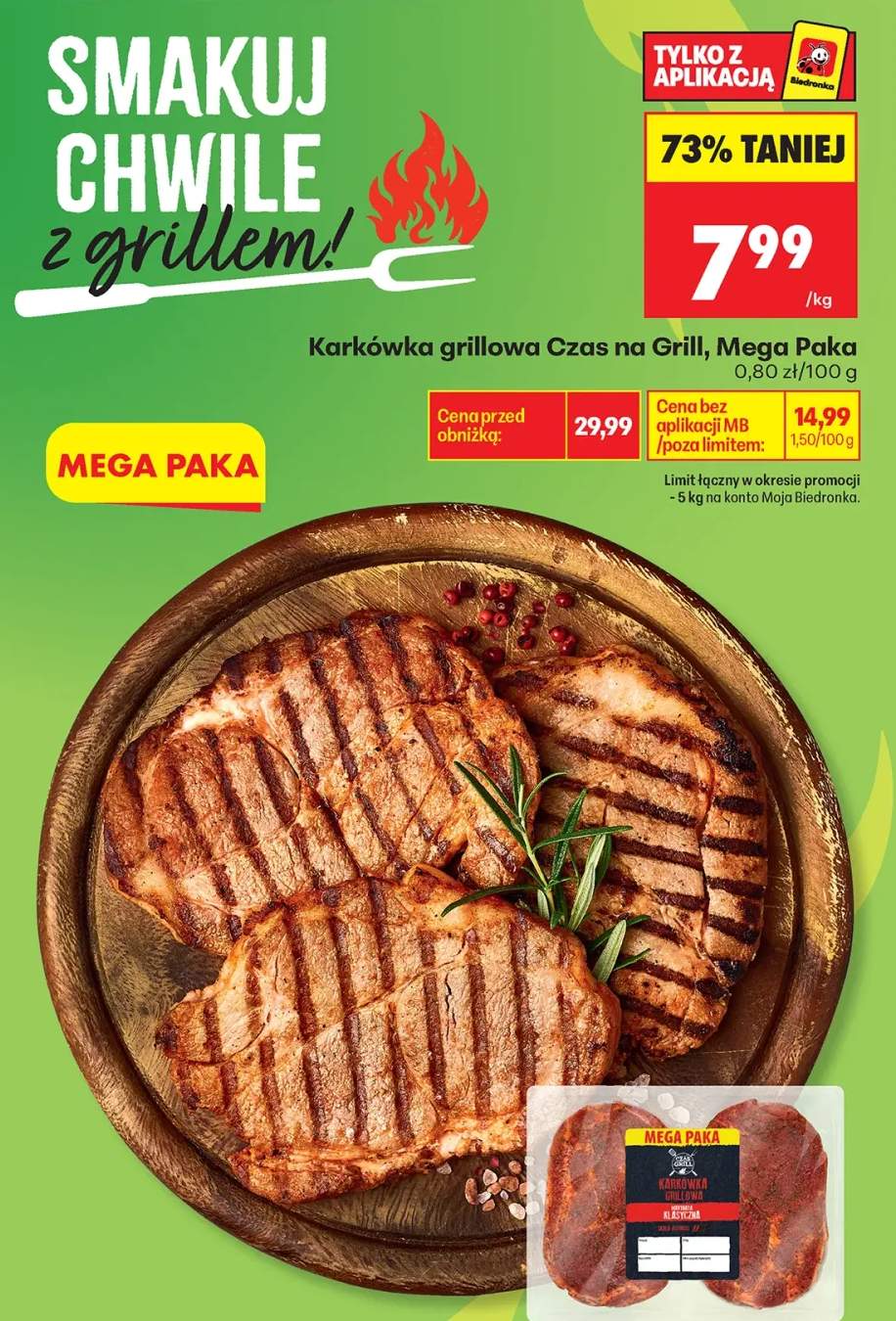 Karkówka grillowa Czas na Grill Mega Paka marynata klasyczna