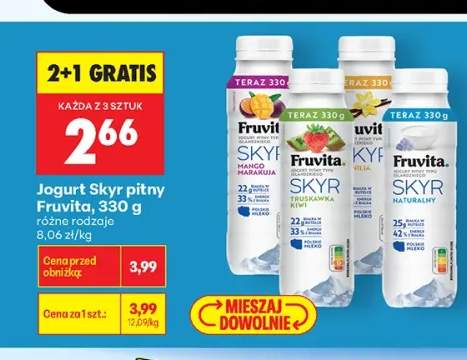 Jogurt Skyr pitny Fruvita naturalny