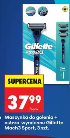 Maszynka do golenia + ostrza wymienne Gillette Mach3 Sport 3-pak