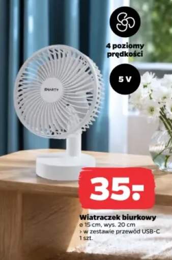 Wiatraczek biurkowy SMARTY śr. 15cm wys. 20cm