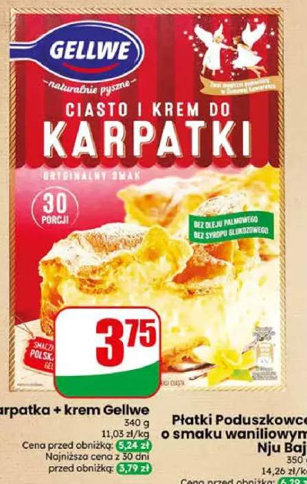 Ciasto karpatka + krem Gellwe
