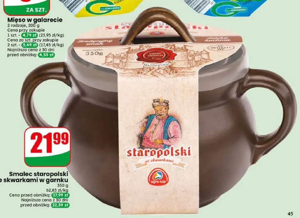 Smalec staropolski ze skwarkami w garnku Agro-Top