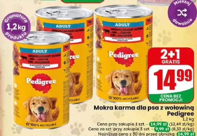 Mokra karma dla psa z wołowiną Pedigree