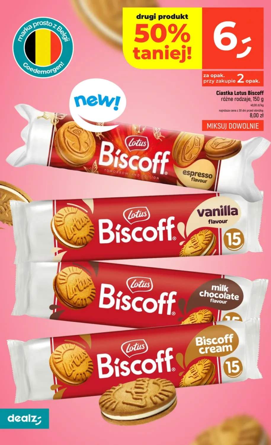 Ciastka Lotus Biscoff milk chocolate flavour