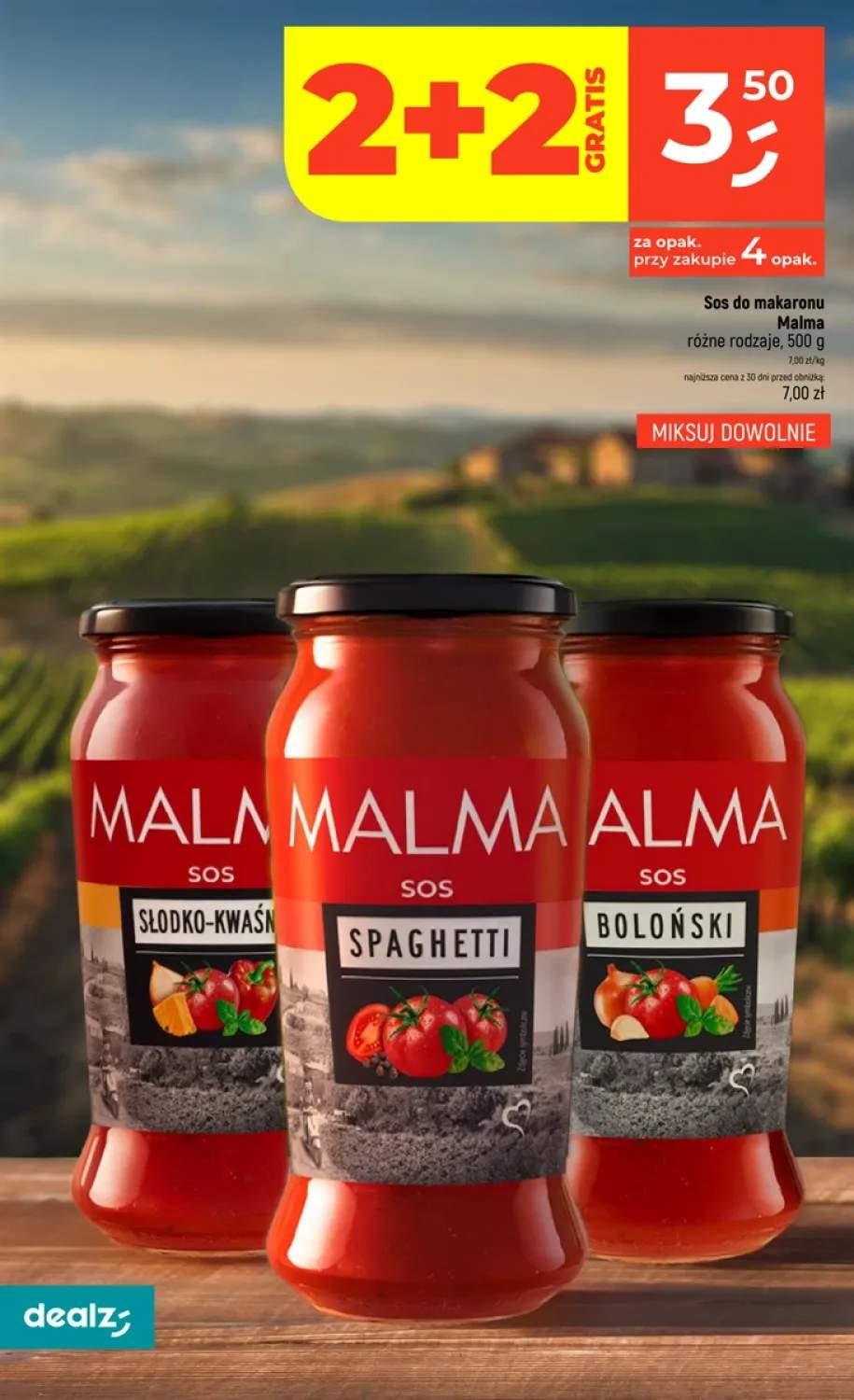 Sos do makaronu Malma słodko-kwaśny