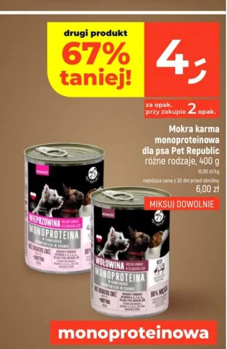 Mokra karma monoproteinowa dla psa Pet Republic Wieprzowina