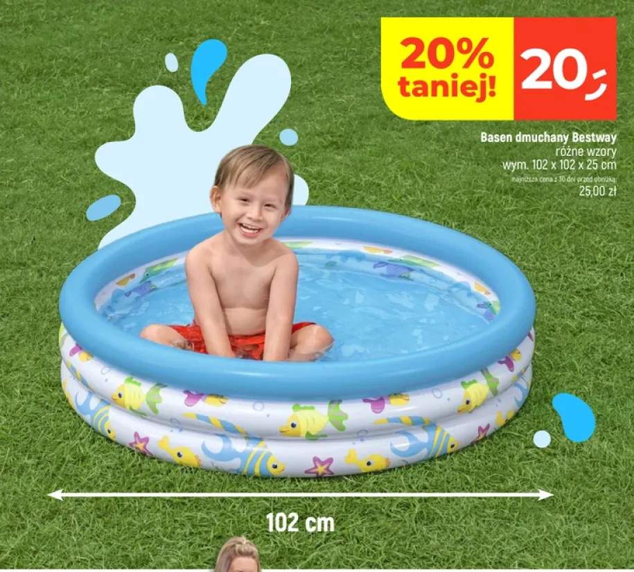 Basen dmuchany Bestway 102x102x25 cm