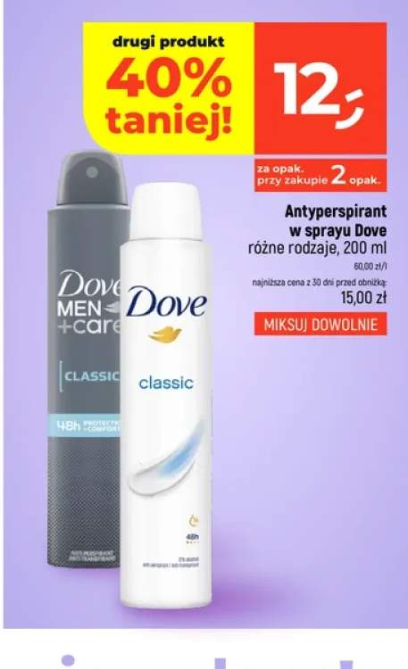 Antyperspirant w sprayu Dove Men+Care Classic