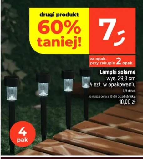 Lampki solarne wys. 29,8 cm 4-pak