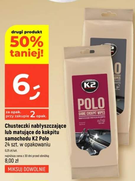 Chusteczki matujące do kokpitu samochodu K2 Polo