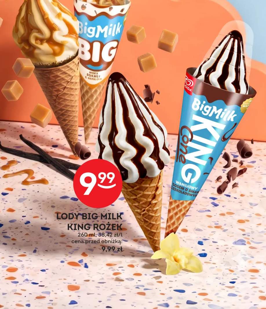 Lody Big Milk King Rożek