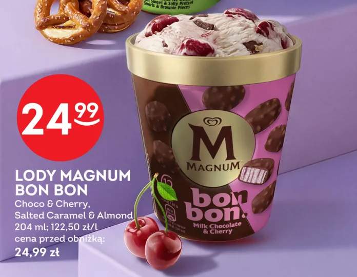 Lody Magnum Bon Bon Salted Caramel & Almond