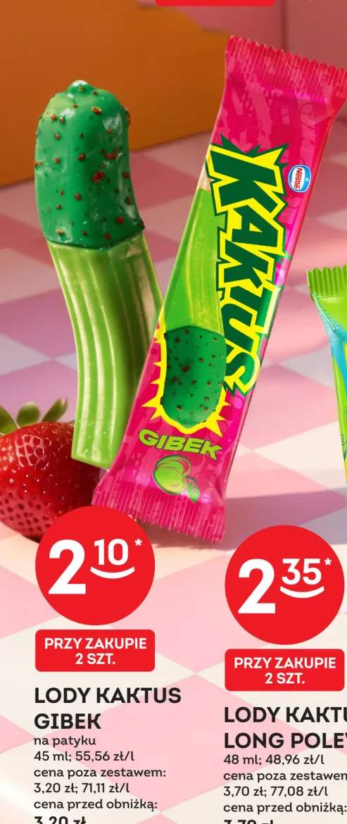 Lody Kaktus Gibek na patyku