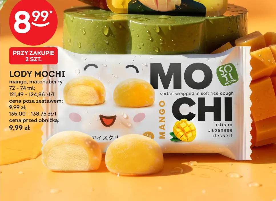 Lody Mochi Soti Natural matchaberry