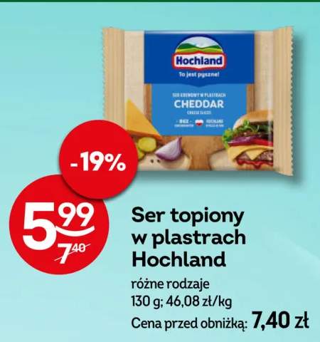 Ser topiony w plastrach Hochland Cheddar