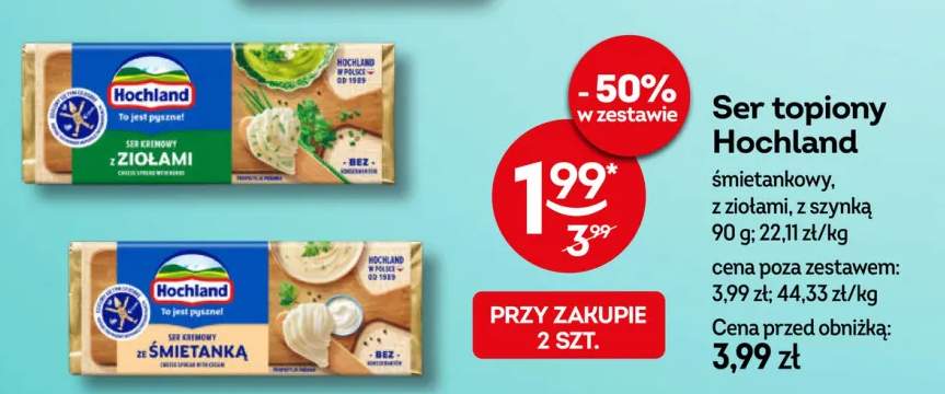 Ser topiony Hochland z szynką