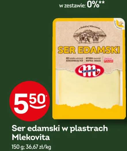 Ser edamski w plastrach Mlekovita