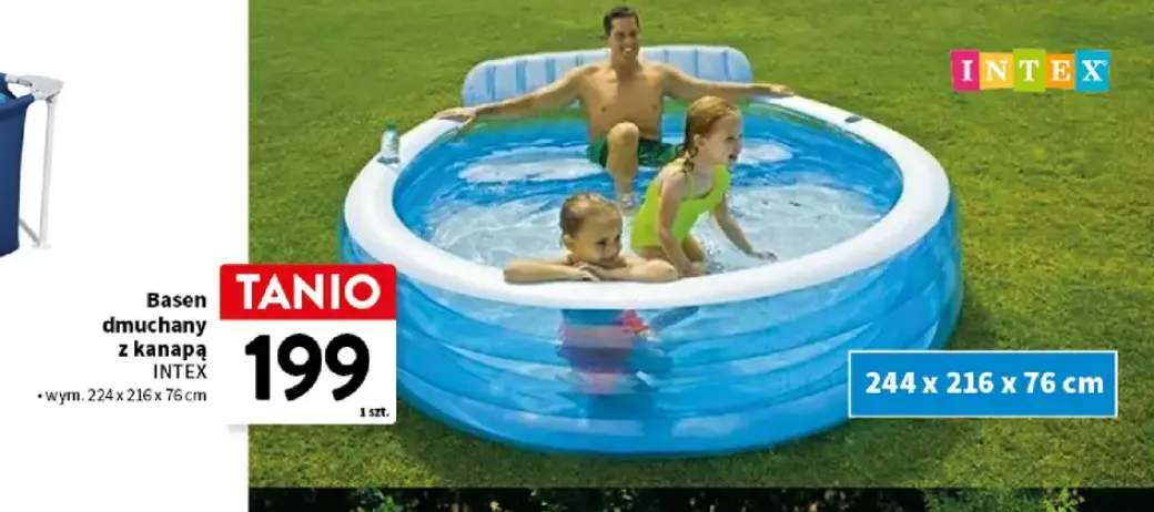 Basen dmuchany z kanapą INTEX 224x216x76cm