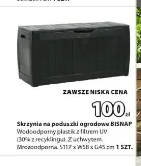Skrzynia na poduszki ogrodowe BISNAP S117xW58xG45cm