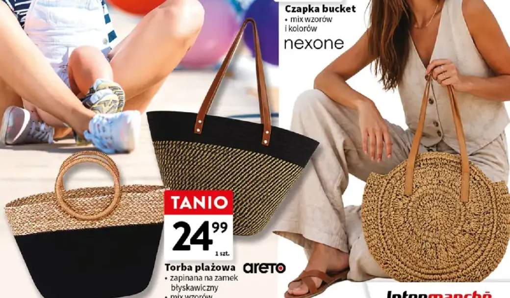 Torba plażowa zapinana na zamek błyskawiczny