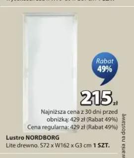 Lustro NORDBORG S72 x W162 x G3cm