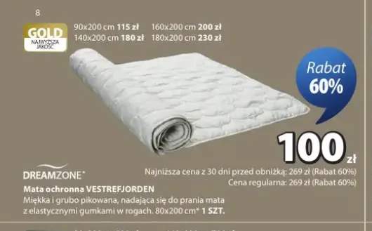 Mata ochronna DREAMZONE VESTREFJORDEN 80x200cm
