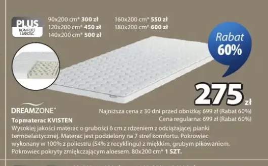 Topmaterac DREAMZONE KVISTEN 140x200cm