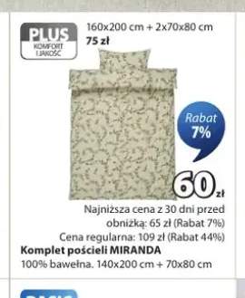 Komplet pościeli MIRANDA 100% bawełna 140x200cm+70x80cm