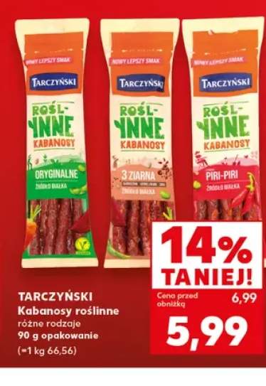 Kabanosy roślinne Tarczyński Piri-Piri