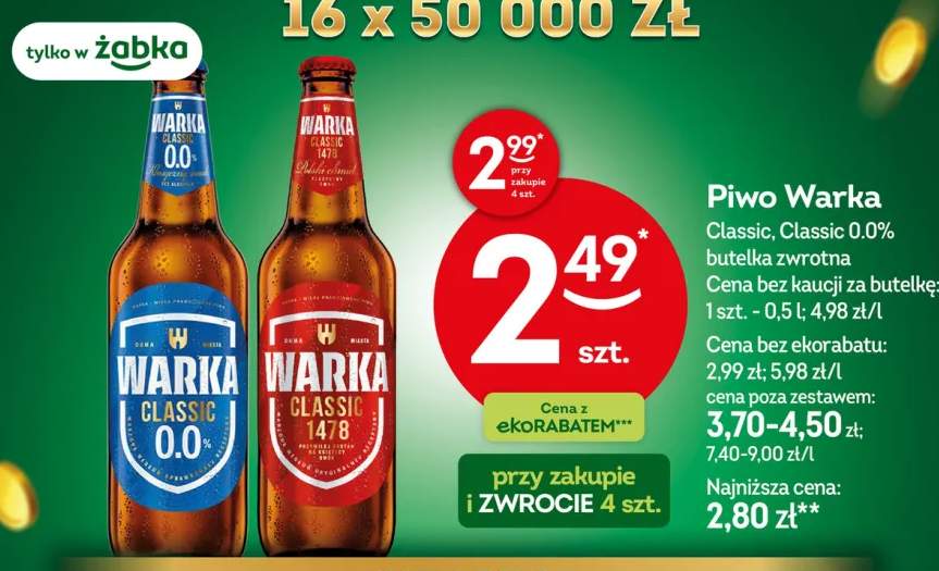 Piwo Warka Classic