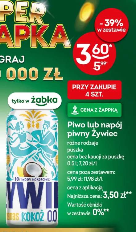 Piwo bezalkoholowe Żywiec Ananas Kokoż 0.0