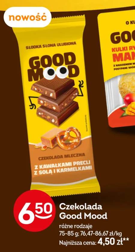 Czekolada mleczna z kawałkami precli z solą i karmelkami Good Mood