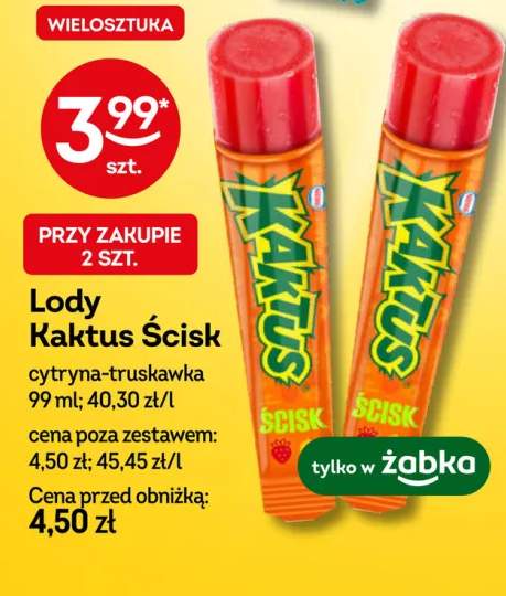 Lody Kaktus Ścisk cytryna-truskawka