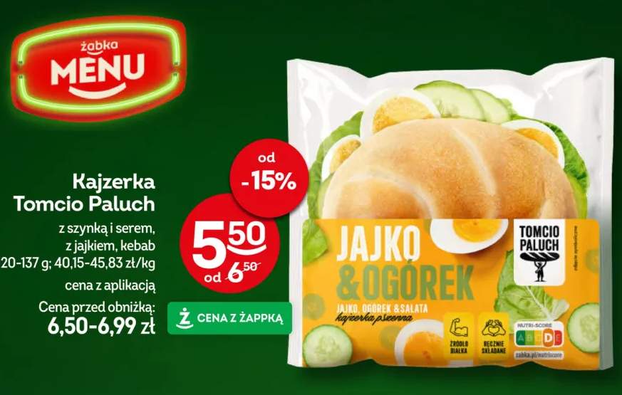 Kajzerka Tomcio Paluch z jajkiem