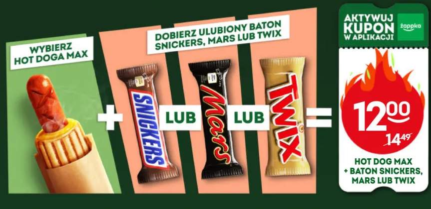 Zestaw Hot Dog MAX + baton Mars