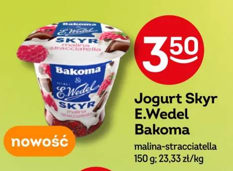 Jogurt Skyr Bakoma E.Wedel malina-stracciatella