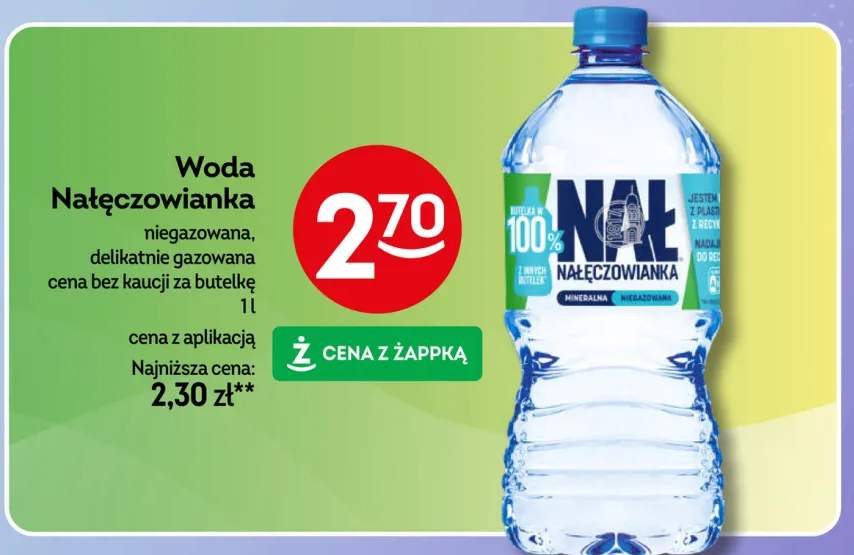 Woda Nałęczowianka delikatnie gazowana