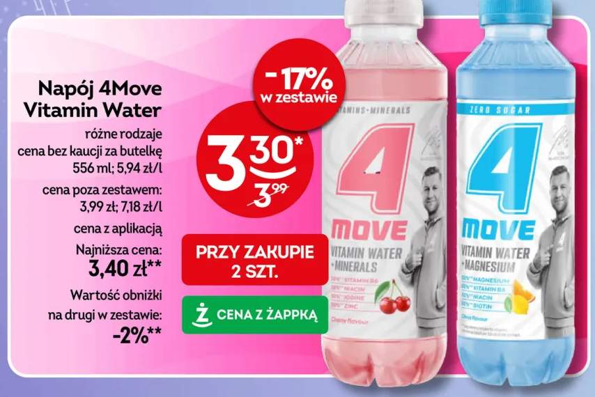 Napój 4Move Vitamin Water Cherry