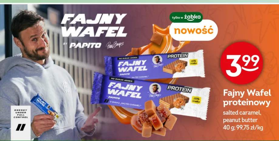 Wafel proteinowy Papito Fajny Wafel peanut butter