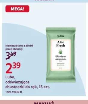 Odświeżające chusteczki do rąk Luba Aloe Fresh