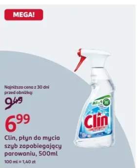 Płyn do mycia szyb zapobiegający parowaniu Clin