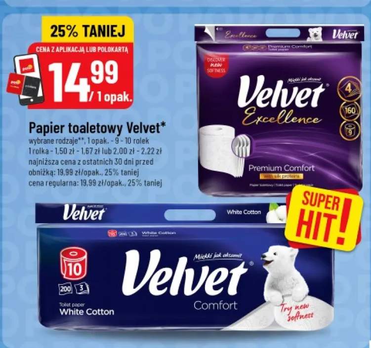 Papier toaletowy Velvet Excellence Premium Comfort