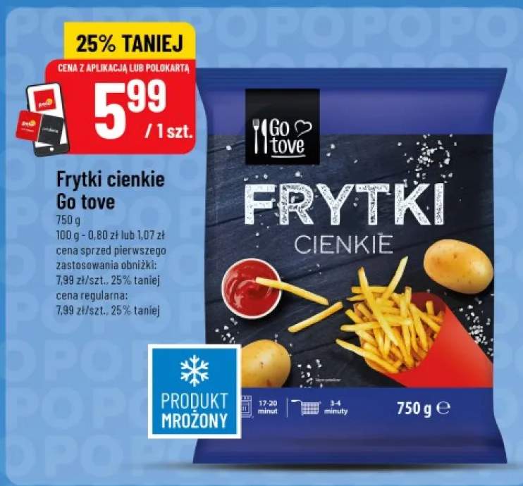 Frytki cienkie Go tove