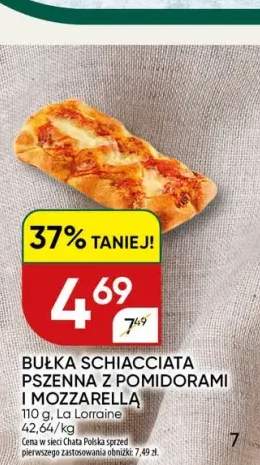 Bułka schiacciata pszenna z pomidorami i mozzarellą La Lorraine