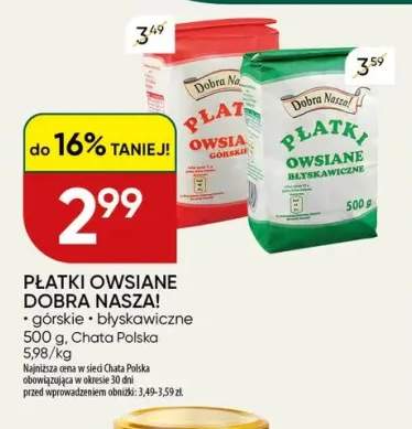 Płatki owsiane Dobra Nasza! błyskawiczne