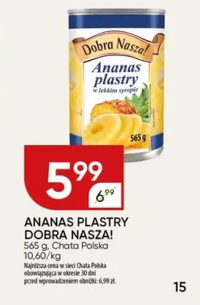 Ananas plastry Dobra Nasza!