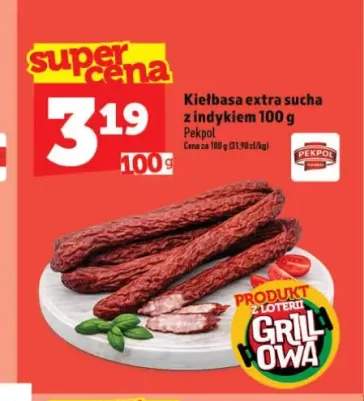 Kiełbasa extra sucha z indykiem Pekpol